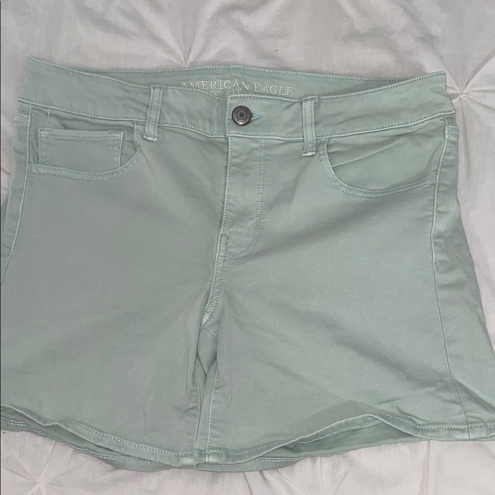 American Eagle Outfitters Women's Mint Green Jean Shorts